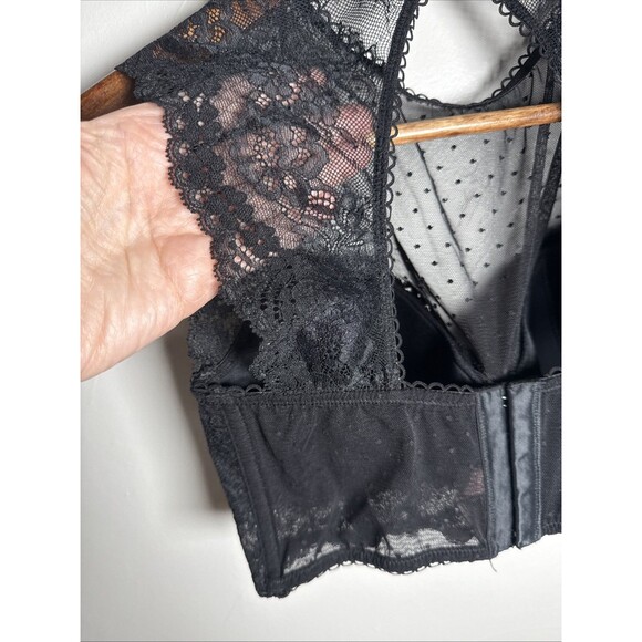 Dobreva Sexy Lace Mesh Corset Bra Black Size 34D - Picture 7 of 16